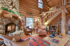 Quiet Thompsonville Log Home Deck and River Access!